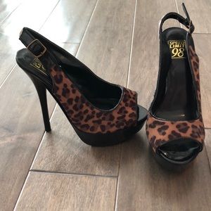 Cheetah heels size 5.5